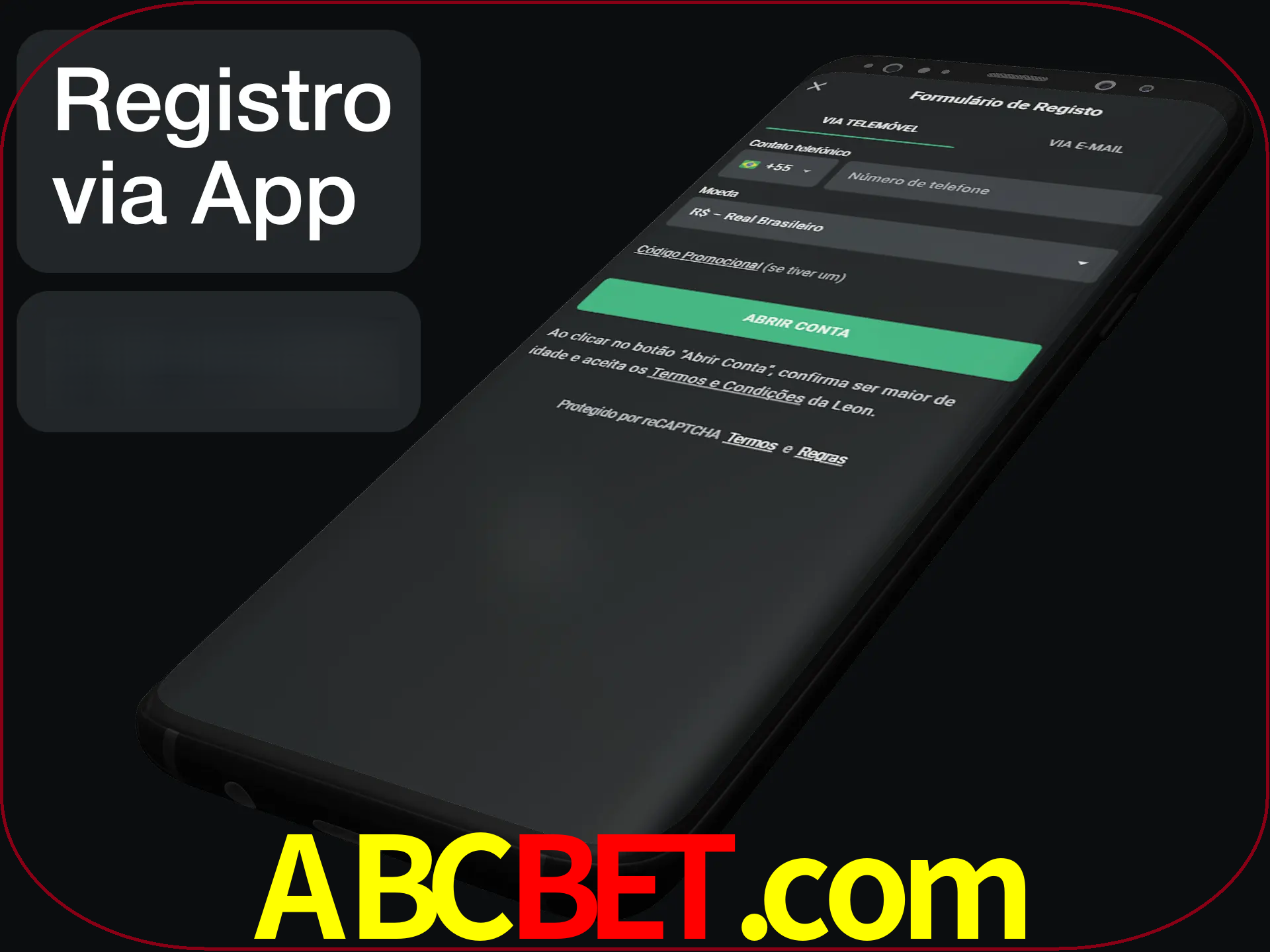 Registre-se quiclly em LeonBet usando o aplicativo.